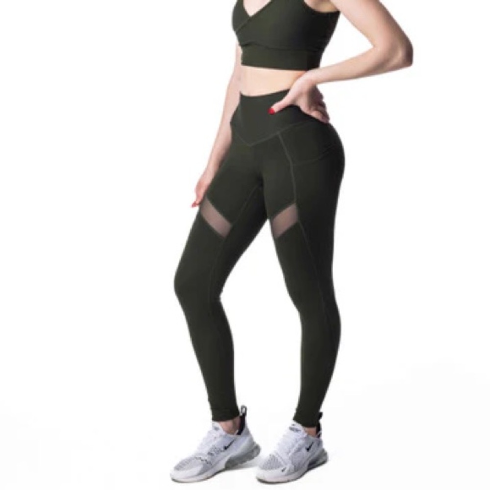 Dark Green full length leggings